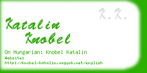 katalin knobel business card